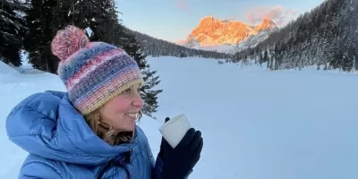 Enrosadira Time al Lago di Calaita